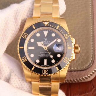 AAA Replica Rolex Submariner Date 116618LN-0001 VR Factory Wrapped Gold Mens Watch