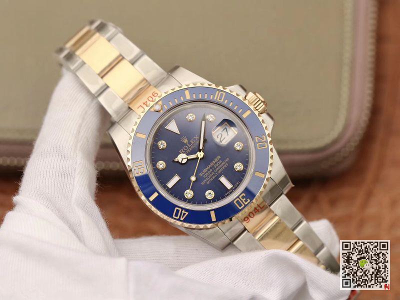 AAA GM Factory Replica Rolex Submariner Date 116613LB-97203 Wrapped Gold Mens Watch