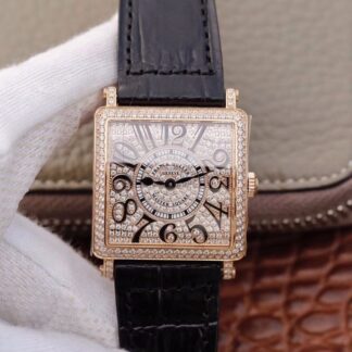 AAA Replica Franck Muller Master Square 6002 M QZ REL R D 1R GF Factory Rose Gold Ladies Watch