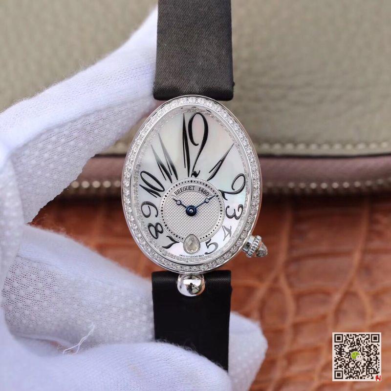 AAA ZF Factory Replica Reine De Naples 8918BB/58/864/D00D Breguet Women's Diamond Watch