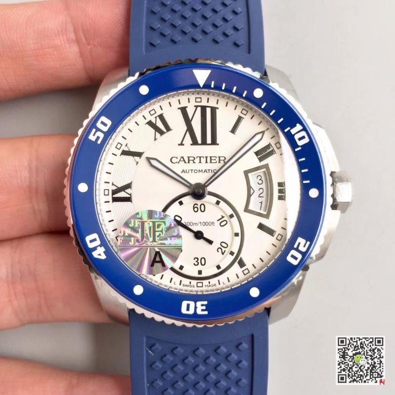 AAA JF Factory Replica Cartier Calibre De Cartier Diver WSCA0011 White Mens Watch