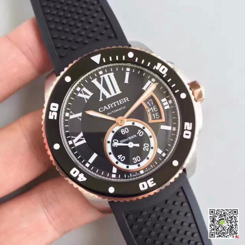 AAA JF Factory Replica Cartier Calibre De Cartier Diver W7100055 Mens Watch