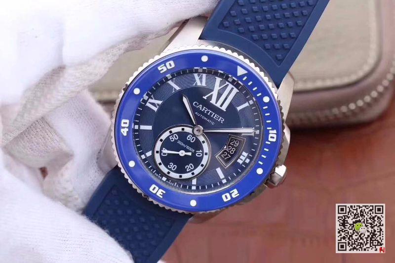 AAA JF Factory Replica Cartier Calibre De Cartier Diver WSCA0011 Blue Mens Watch