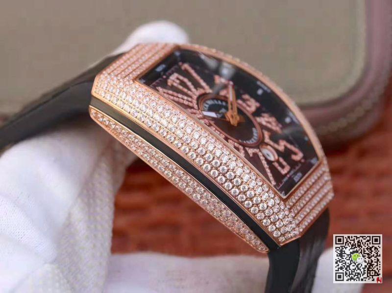 AAA Replica Franck Muller Vanguard Diamond V45 SC DT AC BR NR Rose Gold Mens Watch