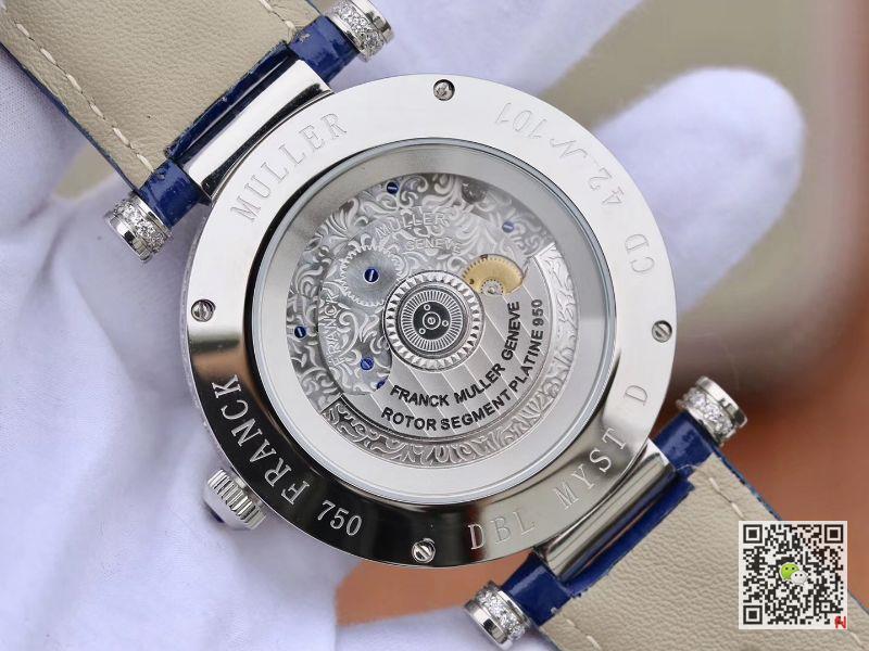 AAA GS Factory Replica Franck Muller Double Mystery DM 42 D 2R CD Blue Mens Watch