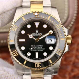 AAA Replica Rolex Submariner Date 116613LN VR Factory 18K Yellow Gold Mens Watch