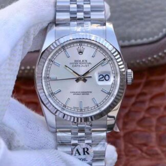 AAA Replica Rolex Datejust 36MM 116234 V2 AR Factory Silver Dial Mens Watch