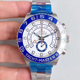 AAA Replica Rolex Yacht-Master II 116680 JF Factory White Dial Mens Watch