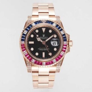 AAA Replica Rolex GMT Master II 116759 SAru ROF Factory Rose Gold Mens Watch