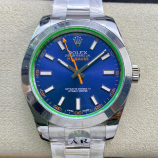 AAA Replica Rolex Milgauss 116400GV AR Factory Blue Dial Mens Watch