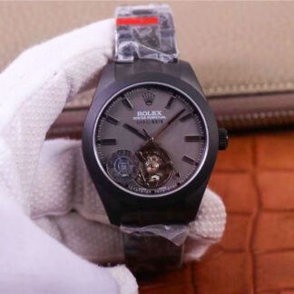 AAA Replica Rolex Milgauss Base 116400 Label Noir Design LNT01HS-001 JB Factory Black Case Mens Watch