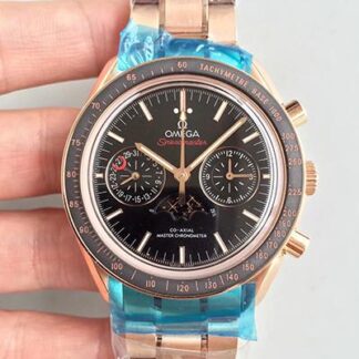AAA Replica Omega Speedmaster Moonwatch Moonphase Chronograph 304.63.44.52.01.001 Black Dial Mens Watch