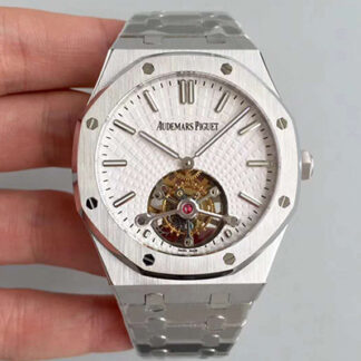 AAA Replica Audemars Piguet Royal Oak Tourbillon Extra Thin 26522 R8 Factory White Dial Mens Watch