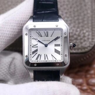 AAA Replica Cartier Santos Dumont WSSA0032 F1 Factory Silver Dial Mens Watch