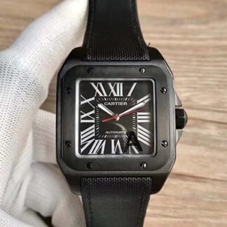 AAA Replica Cartier Santos 100 XL WSSA0006 V6 Factory Black Dial Mens Watch