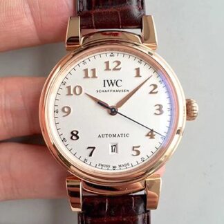 AAA Replica IWC Da Vinci Automatic IW356601 Rose Gold MKS Factory White Dial Mens Watch
