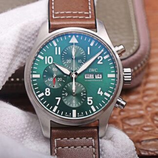 AAA Replica IWC Pilot Chronograph IW377726 ZF Factory Green Dial Mens Watch