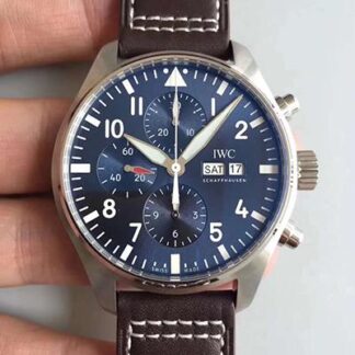 AAA Replica IWC Pilot Chronograph Edition Le Petit Prince IW377713 ZF Factory Blue Dial Mens Watch