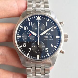 AAA Replica IWC Pilot Chronograph Edition Le Petit Prince IW377717 ZF Factory V2 Blue Dial Mens Watch