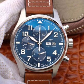 AAA Replica IWC Pilot Chronograph Edition Le Petit Prince IW377714 ZF Factory Blue Dial Mens Watch