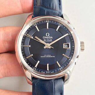 AAA Replica Omega De Ville Hour Vision Co-Axial 431.33.41.21.03.001 3S Factory Blue Dial Mens Watch