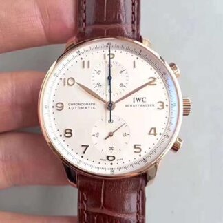 AAA Replica IWC Portugieser Chronograph IW371445 ZF Factory V2 Silver Dial Mens Watch