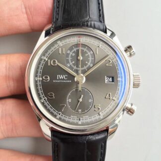 AAA Replica IWC Portugieser Chronograph Classic IW390404 ZF Factory Anthracite Dial Mens Watch