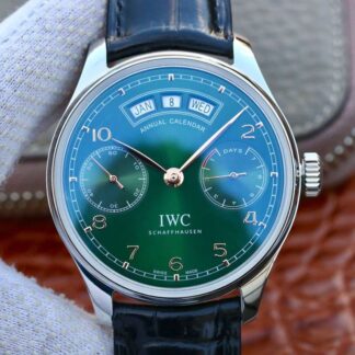 AAA Replica IWC Portugieser Annual Calendar IW503510 YL Factory Green Dial Mens Watch