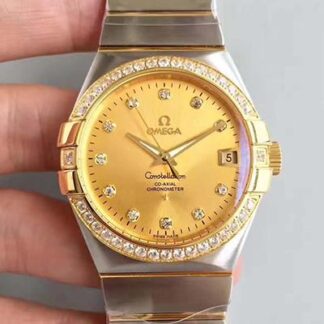 AAA Replica Omega Constellation 123.55.38.21.58.001 38MM 3S Factory Gold Dial Mens Watch