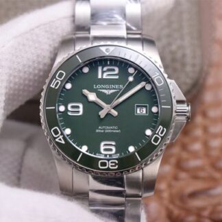 AAA Replica Longines Hydroconquest L3.781.4.06.6 ZF Factory Green Dial Mens Watch