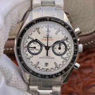 AAA Replica Omega Speedmaster Racing Chronograph 329.30.44.51.04.001 OM Factory White Dial Mens Watch