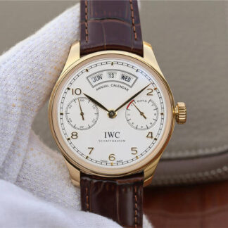 AAA Replica IWC Portugieser IW503502 YL Factory Rose Gold White Dial Mens Watch