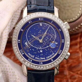 AAA Replica Patek Philippe Grand Complications 5102G TW Factory Men Watches Diamond-set blue dial Mens Watch