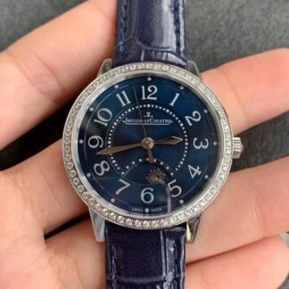 AAA Replica Jaeger LeCoultre Rendez Vous 3448480 ZF Factory Diamond-set blue dial Ladies Watch