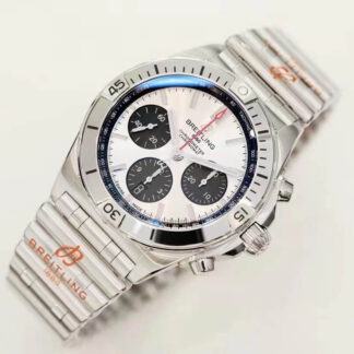 AAA Replica Breitling Chronomat AB0134101G1A1 GF Factory Stainless Steel White Dial Mens Watch