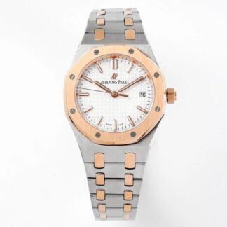 AAA Replica Audemars Piguet Royal Oak 77350SR.OO.1261SR.01 8F Factory Rose Gold Bezel Ladies Watch