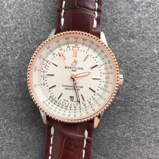 AAA Replica Breitling Navitimer 1 U17326211G1P2 V7 Factory Brown Leather Strap Mens Watch