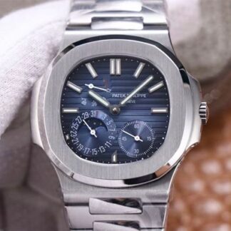 AAA Replica Patek Philippe Nautilus 5712/1A-001 PF Factory Stainless Steel Blue Dial Mens Watch
