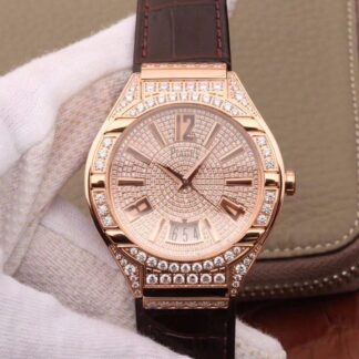 AAA Replica Piaget Polo MKS Factory Swiss ETA9015 to 800P Rose Gold Diamond Mens Watch