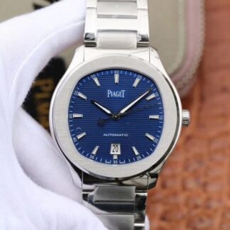 AAA Replica Piaget Polo’ S G0A41002 MKS Factory Swiss ETA 1110 Stainless Steel Blue Dial Mens Watch