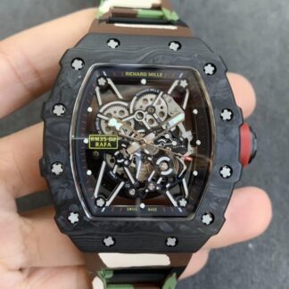 AAA Replica Richard Mille RM35-02 KV Factory V3 Camouflage Rubber Strap Mens Watch