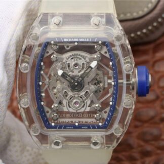 AAA Replica Richard Mille RM056-02 KV Factory Swiss ETA9015 Transparent Dial Mens Watch