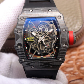 AAA Replica Richard Mille RM35-02 ZF Factory Carbon Fiber Case Black Strap Mens Watch