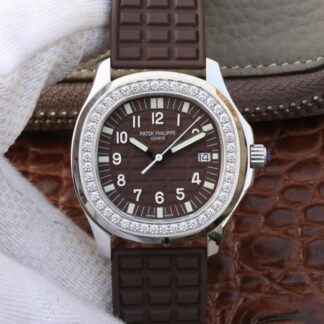 AAA Replica Patek Philippe Aquanaut 5067A-023 PPF Factory Brown Dial Ladies Watch