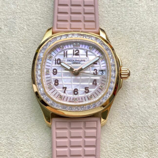 AAA Replica Patek Philippe Aquanaut 5072R-001 PPF Factory Diamond-Set Dial Ladies Watch