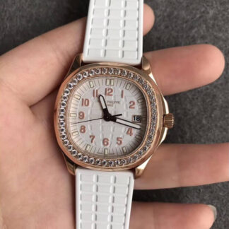 AAA Replica Patek Philippe Aquanaut 5268/200R-001 PPF Factory Rose Gold Diamond Ladies Watch