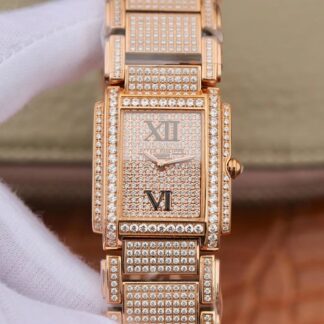 AAA Replica Patek Philippe 4908/50R-012 Rose Gold Ladies Twenty 4 Swiss Quartz E15 Rose Gold Diamond Ladies Watch