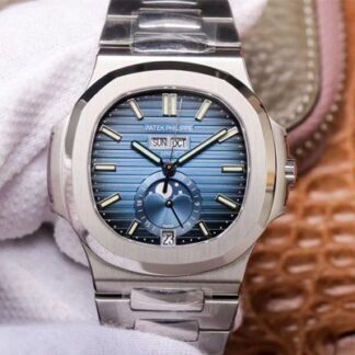AAA Replica Patek Philippe Nautilus 5726/1A-014 PF Factory Stainless Steel Blue Dial Mens Watch