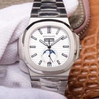 AAA Replica Patek Philippe Nautilus 5726/1A-010 PF Factory Stainless Steel White Dial Mens Watch