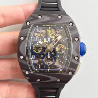 AAA Replica Richard Mille RM-011 KV Factory Black Dial Mens Watch